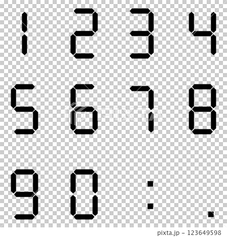 7セグ デジタル数字 7セグ デジタル数字 123649598