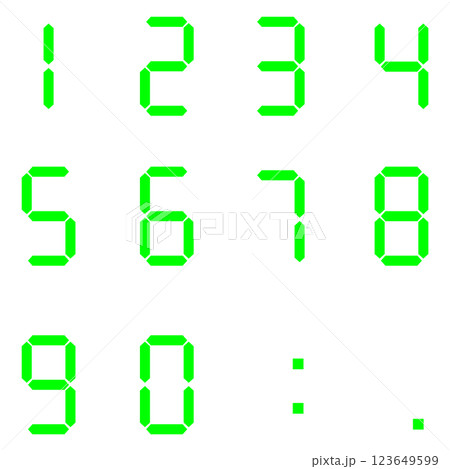 7セグ　デジタル数字 123649599