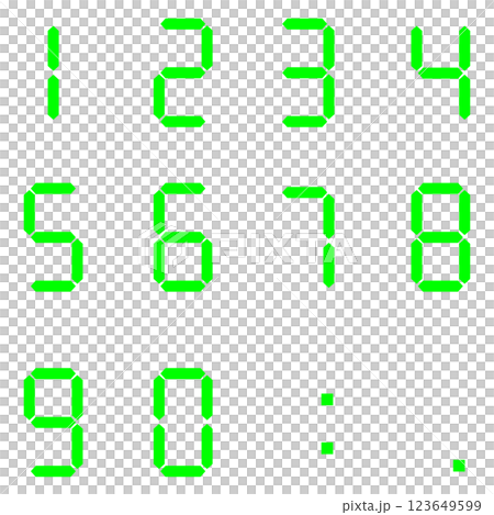7セグ　デジタル数字 123649599