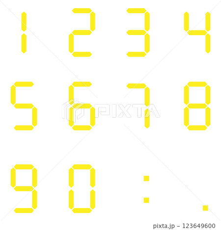 7セグ　デジタル数字 123649600