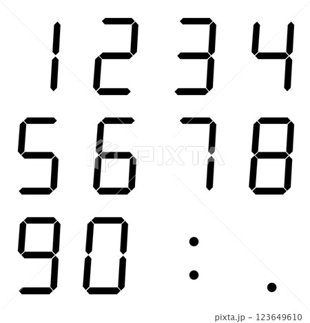 7セグ デジタル数字 7セグ デジタル数字 123649610