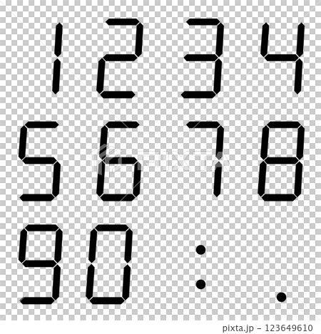 7セグ デジタル数字 7セグ デジタル数字 123649610