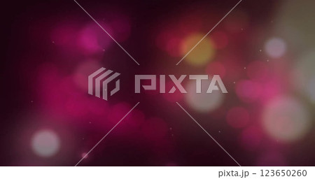 Image of glowing light spots moving over black background 123650260