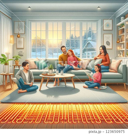 床暖房 温まる 床暖房 温まる 123650975