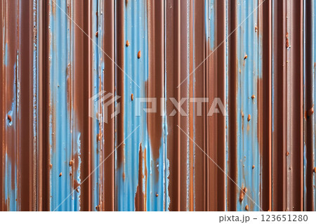 錆びたトタン 背景素材 123651280