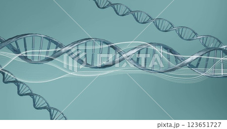 Image of diagrams over dna strands 123651727