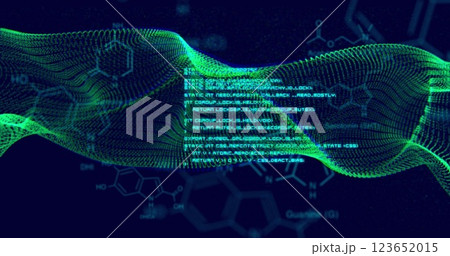 Image of scientific data processing and connections over dark background Image of scientific data processing and connections over dark background 123652015