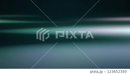 Image of light trails and spots on black background 123652393