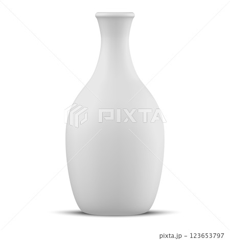 A white ceramic vase mock up. Vector illustration A white ceramic vase mock up. Vector illustration 123653797