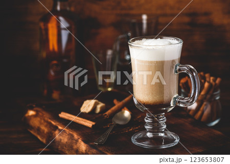 Irish coffee with cinnamon 123653807