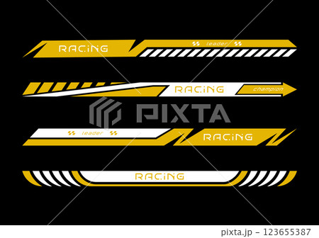 Racing. A sample of the design of the team of racers, fans. A template for a print on a T-shirt, clothes and souvenirs. Design of typography, banner poster. Modern style Racing. A sample of the design of the team of racers, fans. A template for a print on a T-shirt, clothes and souvenirs. Design of typography, banner poster. Modern style 123655387