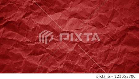 Crumpled red paper texture background.  123655706