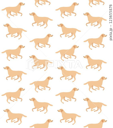 Vector seamless pattern of flat labrador dog Vector seamless pattern of flat labrador dog 123655876