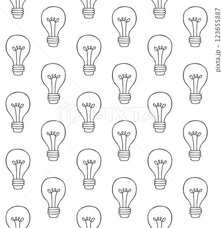 Vector seamless pattern of hand drawn lamp 123655887
