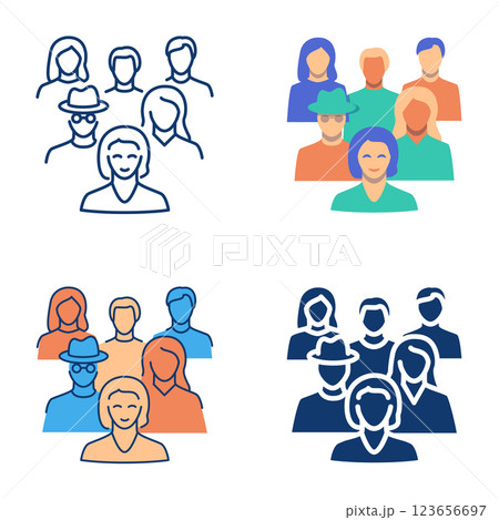 Family and ancestors icon set Family and ancestors icon set 123656697