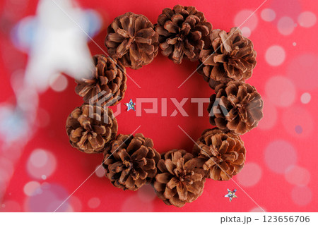 クリスマスリース 123656706