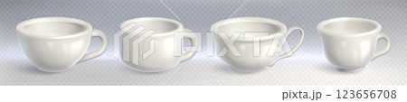 Coffee mug mockup set with white ceramic cups Coffee mug mockup set with white ceramic cups 123656708