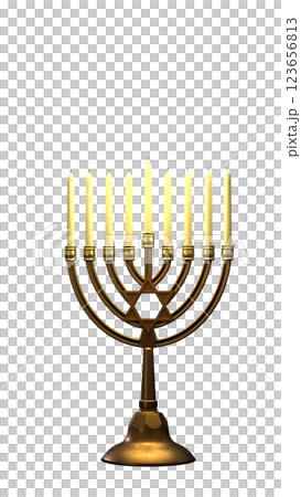 A Hanukkah menorah hanukkiah, transparent background png 123656813