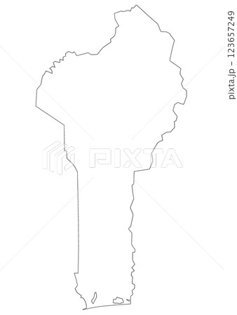 白地図　ベナン 123657249