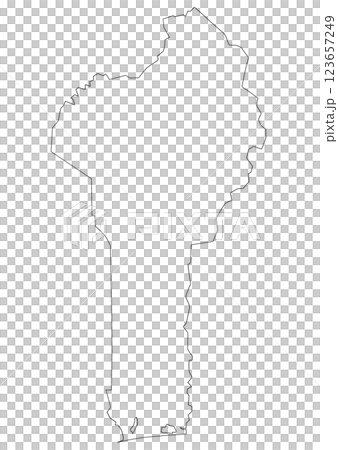 白地図　ベナン 123657249