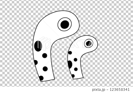 可愛くてシンプルな2匹のチンアナゴのイラスト 可愛くてシンプルな2匹のチンアナゴのイラスト 123658341