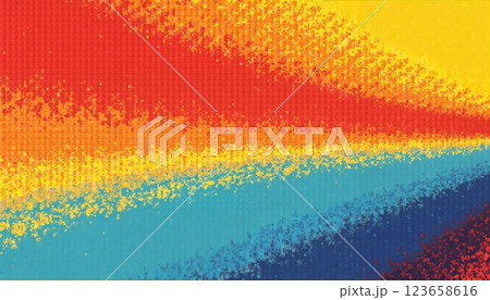 abstract shiny background with rainbow color, spotted and splashed with colors, very intense and dynamic, pop art style illustration 123658616