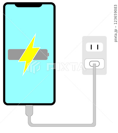 スマホ充電中 スマホ充電中 123659083