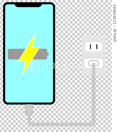 スマホ充電中 スマホ充電中 123659083