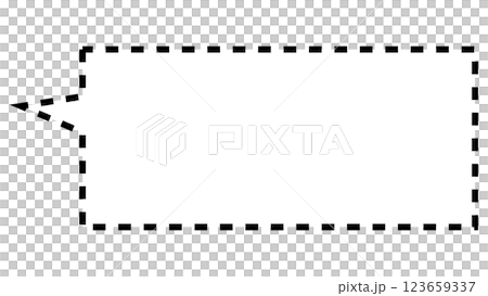 Simple square speech bubble (transparent background) Simple square speech bubble (transparent background) 123659337