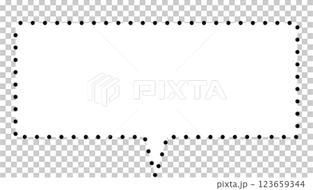 Simple square speech bubble (transparent background) 123659344