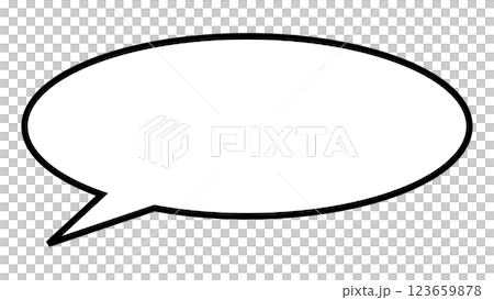 Simple oval speech bubble (transparent background) Simple oval speech bubble (transparent background) 123659878