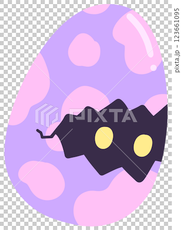 A mysterious creature inside an Easter egg A mysterious creature inside an Easter egg 123661095