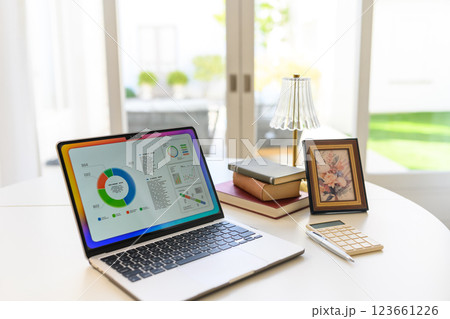 データが表示されたPC 123661226