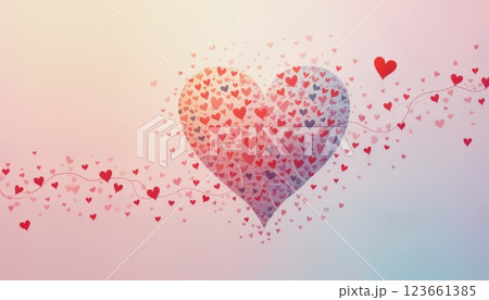 hearts as abstract valentine holiday background, saint valentine and love background concept hearts as abstract valentine holiday background, saint valentine and love background concept 123661385