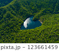 豊似湖（ドローン空撮）ハート型の湖-2 123661459