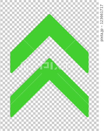 Double arrow icon (no line drawing, green) Double arrow icon (no line drawing, green) 123661717
