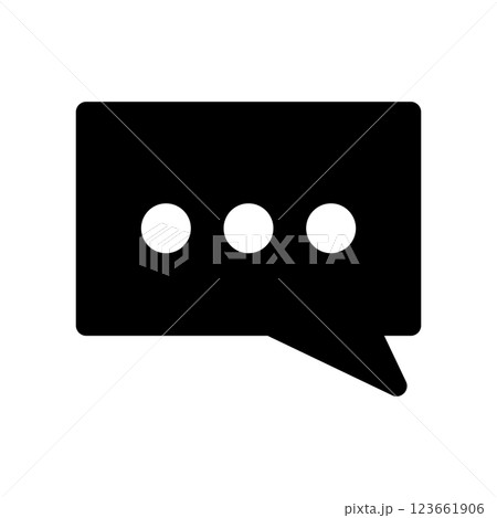 チャットのイメージのアイコンイラスト 123661906