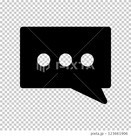 チャットのイメージのアイコンイラスト 123661906