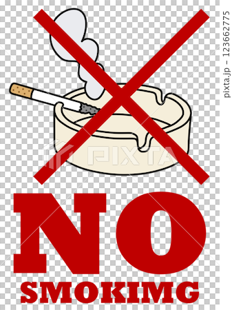 Illustration of a signboard - No Smoking - 123662775