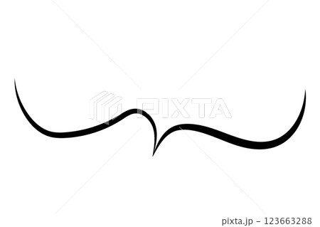 手描きの吹き出しデザイン03　あしらい03　ベクター 123663288