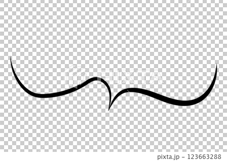 手描きの吹き出しデザイン03　あしらい03　ベクター 123663288