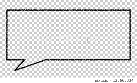 シンプルな四角い吹き出し(透明背景) シンプルな四角い吹き出し(透明背景) 123663334