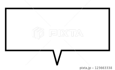シンプルな四角い吹き出し(透明背景) シンプルな四角い吹き出し(透明背景) 123663338