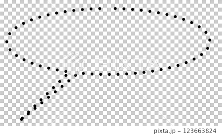 簡單的橢圓形氣泡（透明背景） 123663824