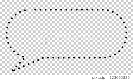 簡單的橢圓形氣泡（透明背景） 123663826