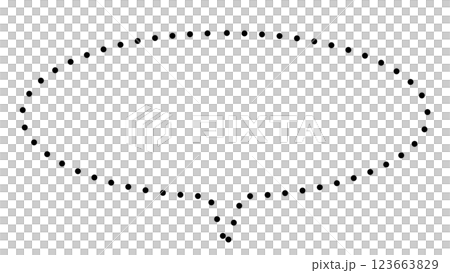 簡單的橢圓形氣泡（透明背景） 123663829