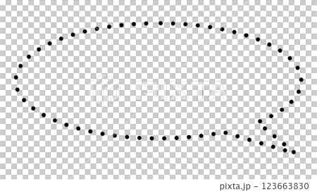 Simple oval speech bubble (transparent background) 123663830