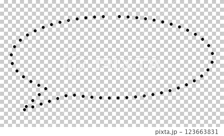 Simple oval speech bubble (transparent background) Simple oval speech bubble (transparent background) 123663831