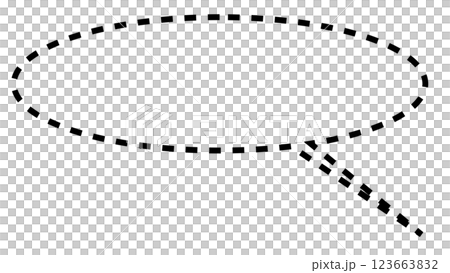 簡單的橢圓形氣泡（透明背景） 123663832
