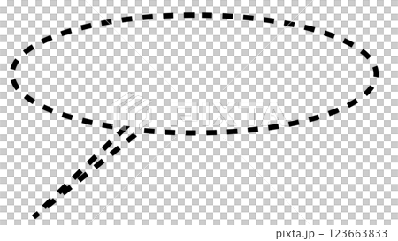 簡單的橢圓形氣泡（透明背景） 123663833